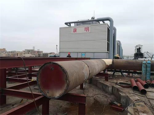 簡析圓形逆流式玻璃鋼冷卻塔的布局特征,圓形逆流式冷卻塔